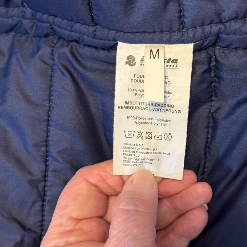 Invicta Italy Waterproof Hooded Jacket Women‎ Med Gray Blue Quilted Lining *FLAW - Picture 14 of 16